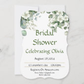 INVITATION DE DOUCHE À PONT FLORALE BOTANIQUE (Devant)