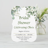 INVITATION DE DOUCHE À PONT FLORALE BOTANIQUE (Debout devant)