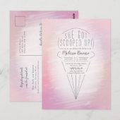 Invitation de douche à thème de glace à la cuillèr (Devant / Derrière)