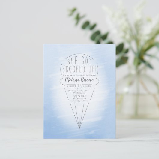 Invitation de douche à thème de glace ramassée (Debout devant)