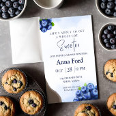 Invitation de douche à thème myrtille