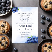 Invitation de douche à thème myrtille