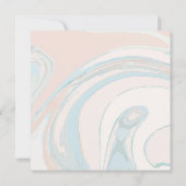 Invitation de douche abstraite corail bleu (Dos)