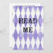 Invitation de douche Alice au pays des merveilles (Devant / Derrière)