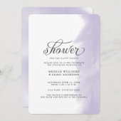 Invitation de douche | Aquarelle Lilac (Devant / Derrière)