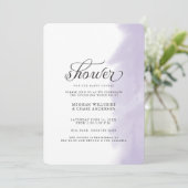 Invitation de douche | Aquarelle Lilac (Debout devant)