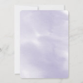 Invitation de douche | Aquarelle Lilac (Dos)