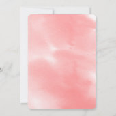 Invitation de douche | Aquarelle Rose de corail (Dos)