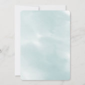 Invitation de douche | Aquarelle verte Turquoise (Dos)