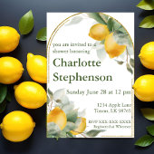 Invitation de douche au citron Citrus