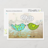 Invitation de douche Birdies (Devant / Derrière)