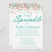 Invitation de douche Bleu Bébé (Devant / Derrière)