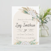 Invitation de douche Bohème au ton neutre (Debout devant)