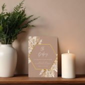 Invitation de douche Boho Pampas de ton neutre