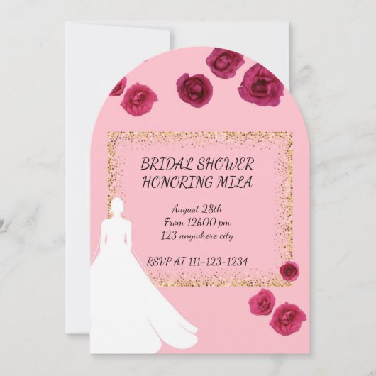 INVITATION DE DOUCHE BRIDAL (Devant)