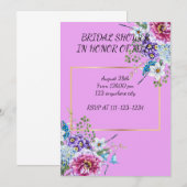 INVITATION DE DOUCHE BRIDAL (Devant / Derrière)