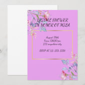 INVITATION DE DOUCHE BRIDAL (Devant / Derrière)