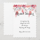 INVITATION DE DOUCHE BRIDAL BLANC, FÊTE DES MARIÉE (Devant / Derrière)