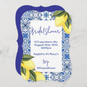 INVITATION DE DOUCHE BRIDAL LIMONCELLO (Devant / Derrière)