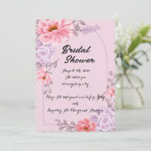 INVITATION DE DOUCHE BRIDAL ROSE (Debout devant)