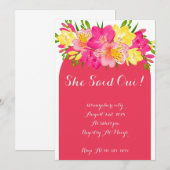 INVITATION DE DOUCHE BRIDAL ROSE (Devant / Derrière)