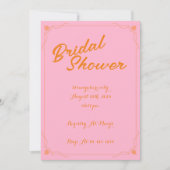 INVITATION DE DOUCHE BRIDAL ROSE (Devant)