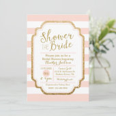 Invitation De Douche Bridal Vive Et Or (Debout devant)