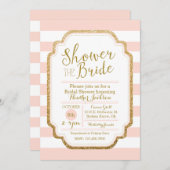 Invitation De Douche Bridal Vive Et Or (Devant / Derrière)