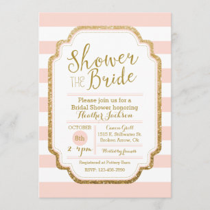Invitation De Douche Bridal Vive Et Or