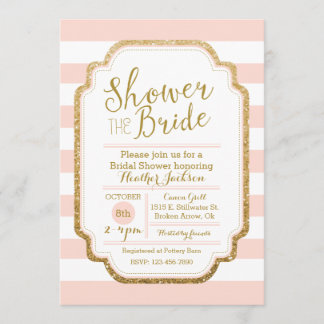 Invitation De Douche Bridal Vive Et Or