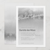 INVITATION DE DOUCHE BRIDALE : gris d'eau sombre (Devant / Derrière)