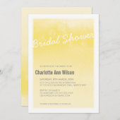 INVITATION DE DOUCHE BRIDALE : jaune d'eau ombre (Devant / Derrière)