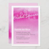 INVITATION DE DOUCHE BRIDALE : rose d'eau à l'ombr (Devant / Derrière)