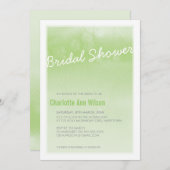 INVITATION DE DOUCHE BRIDALE : vert d'eau ombre (Devant / Derrière)