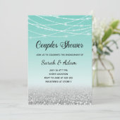 Invitation de douche Couples de Parties scintillan (Debout devant)