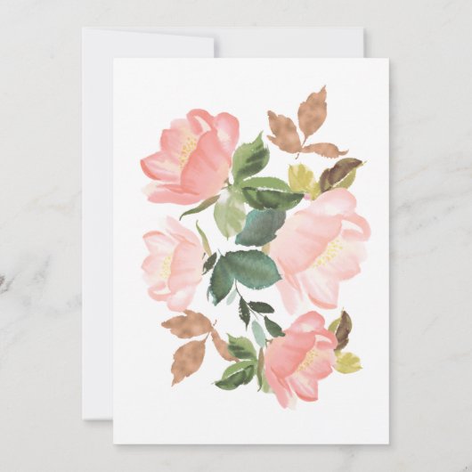 Invitation de douche Couples Roses Blush (Dos)