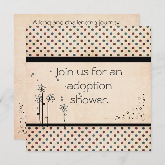 Invitation de douche d'adoption (Devant / Derrière)