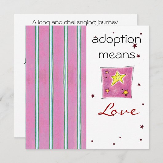 Invitation de douche d'adoption (Devant / Derrière)