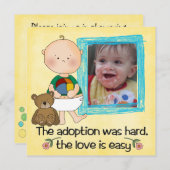 invitation de douche d'adoption (Devant / Derrière)