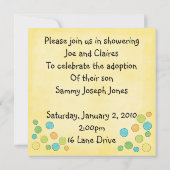 invitation de douche d'adoption (Dos)