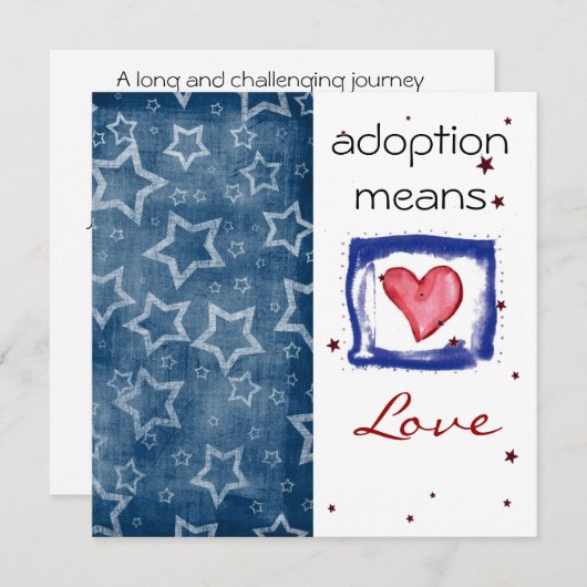 Invitation de douche d'adoption (Devant / Derrière)