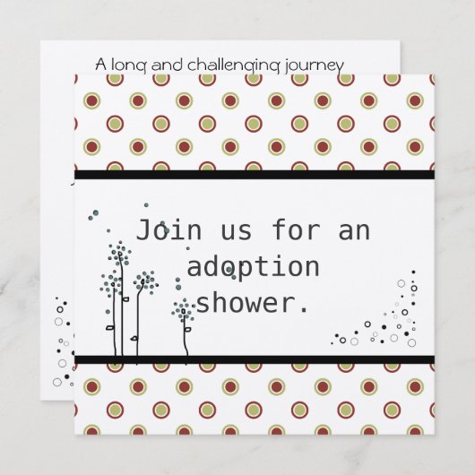 Invitation de douche d'adoption (Devant / Derrière)