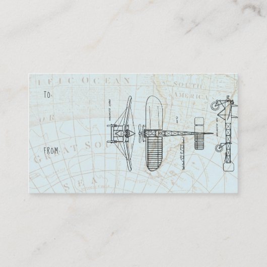 Invitation de douche d'affichage d'avion vintage (Dos)