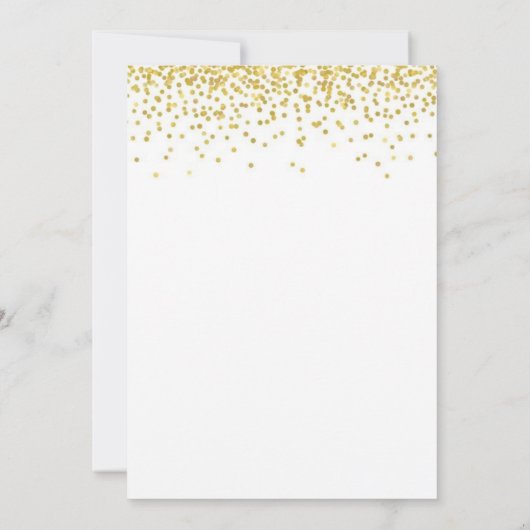 Invitation de douche d'arrosage pour bébé en or (Dos)