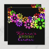 Invitation de douche de 311 fleurs (Devant / Derrière)