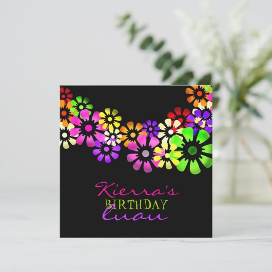 Invitation de douche de 311 fleurs (Debout devant)