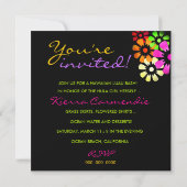 Invitation de douche de 311 fleurs (Dos)