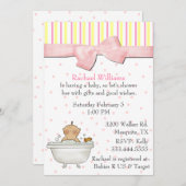 Invitation de douche de bain moussant de bébé (Devant / Derrière)