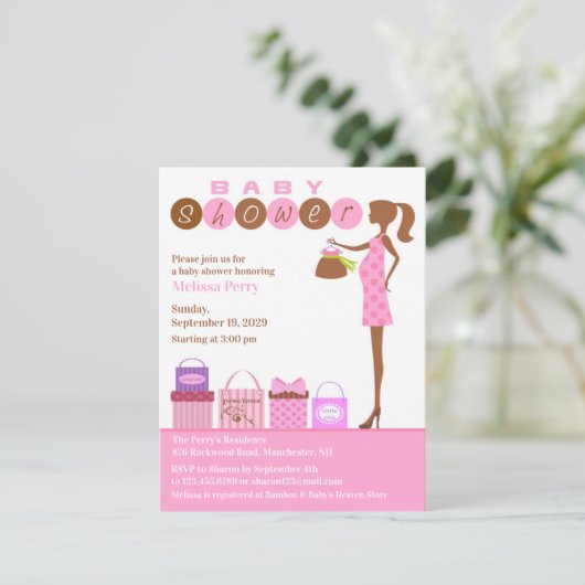 Invitation de douche de bébé (Debout devant)