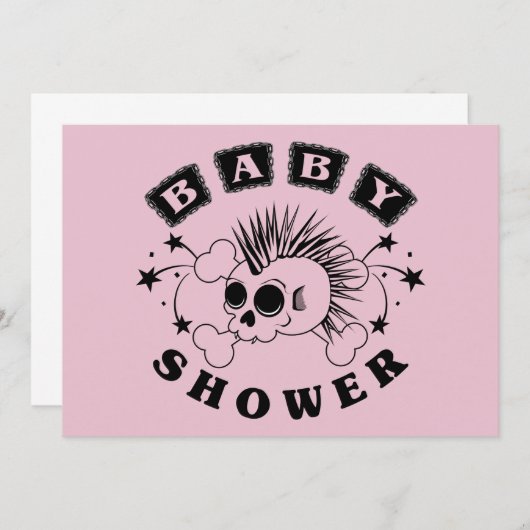 Invitation de douche de bébé (Devant / Derrière)